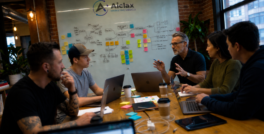 Rotina de trabalho da Aiclax no marketing médico